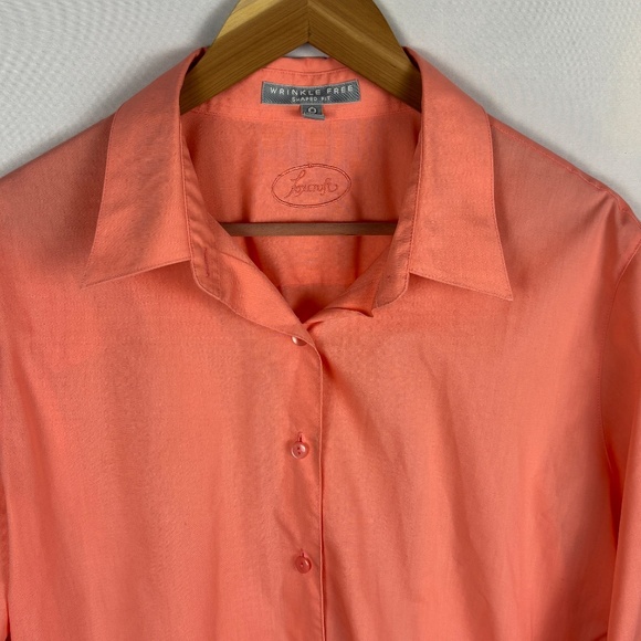 Foxcroft Womens No Iron Button Down Long Sleeve Shirt Sz 18 Office Business FLAW - Picture 2 of 13